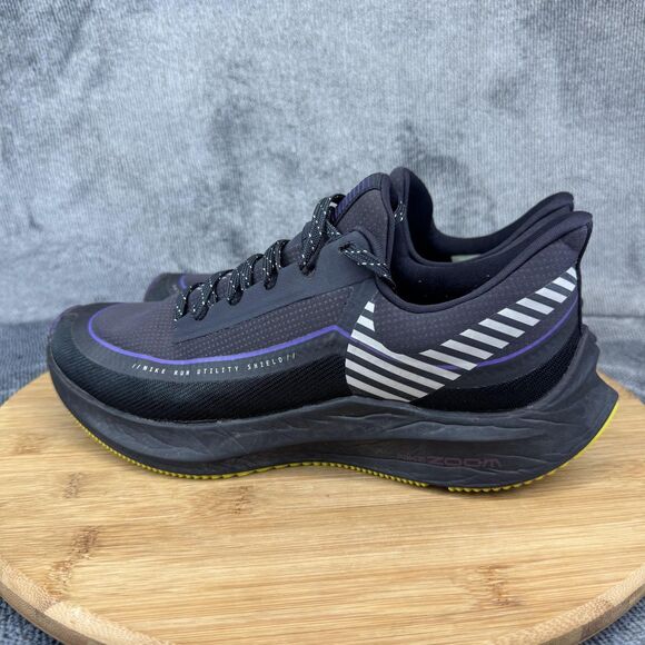 Nike Shield Run Utility Shoes Womens Size 7.5 Black Purple Yellow BQ3191-002 - Picture 4 of 11